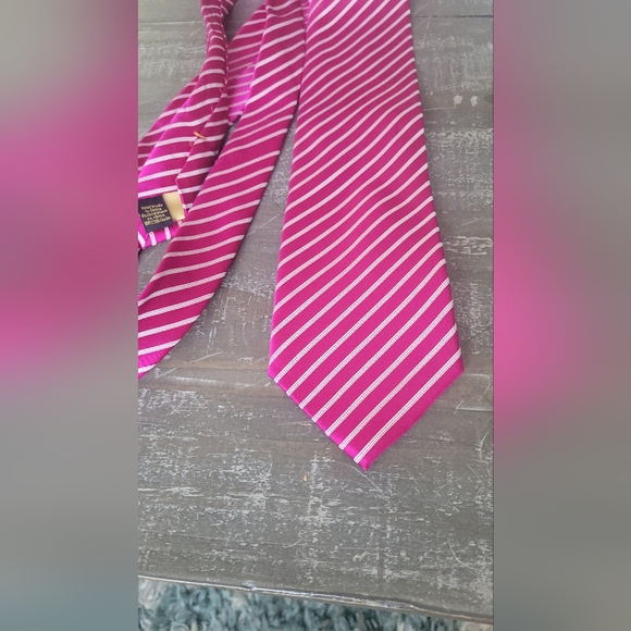 DONALD J. TRUMP Collection Silk Mens Pink Tie - Picture 8 of 11